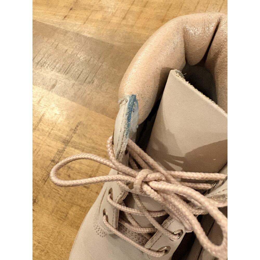 Womens Timberland 6 inch Premium nubuck leather boots pink and rose gold size 8 - Picture 7 of 16